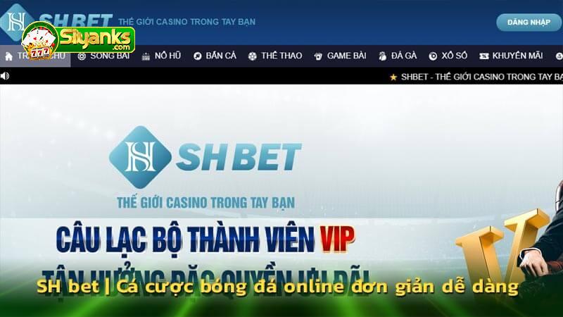 SH bet | Cá cược bóng đá online đơn giản dễ dàng 